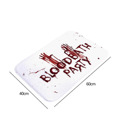 Halloween Bloody Bathroom Rug Soft Flannel Bedroom Rug Spooky Gifts Doorway Halloween Decor Halloween Home Decor Bath Mat