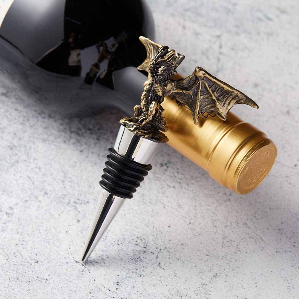 Dragon Decorative Bottle Stopper for Wine, Unique Dragon Gift with Gothic Design for Dragon Lover