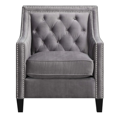 Teagan Accent Arm Chair in Navy Fabric