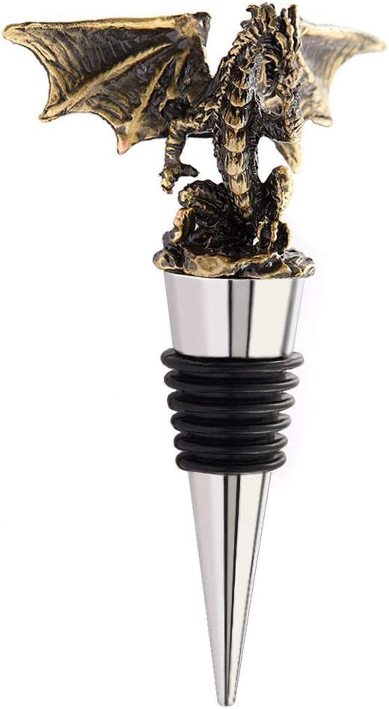 Dragon Decorative Bottle Stopper for Wine, Unique Dragon Gift with Gothic Design for Dragon Lover