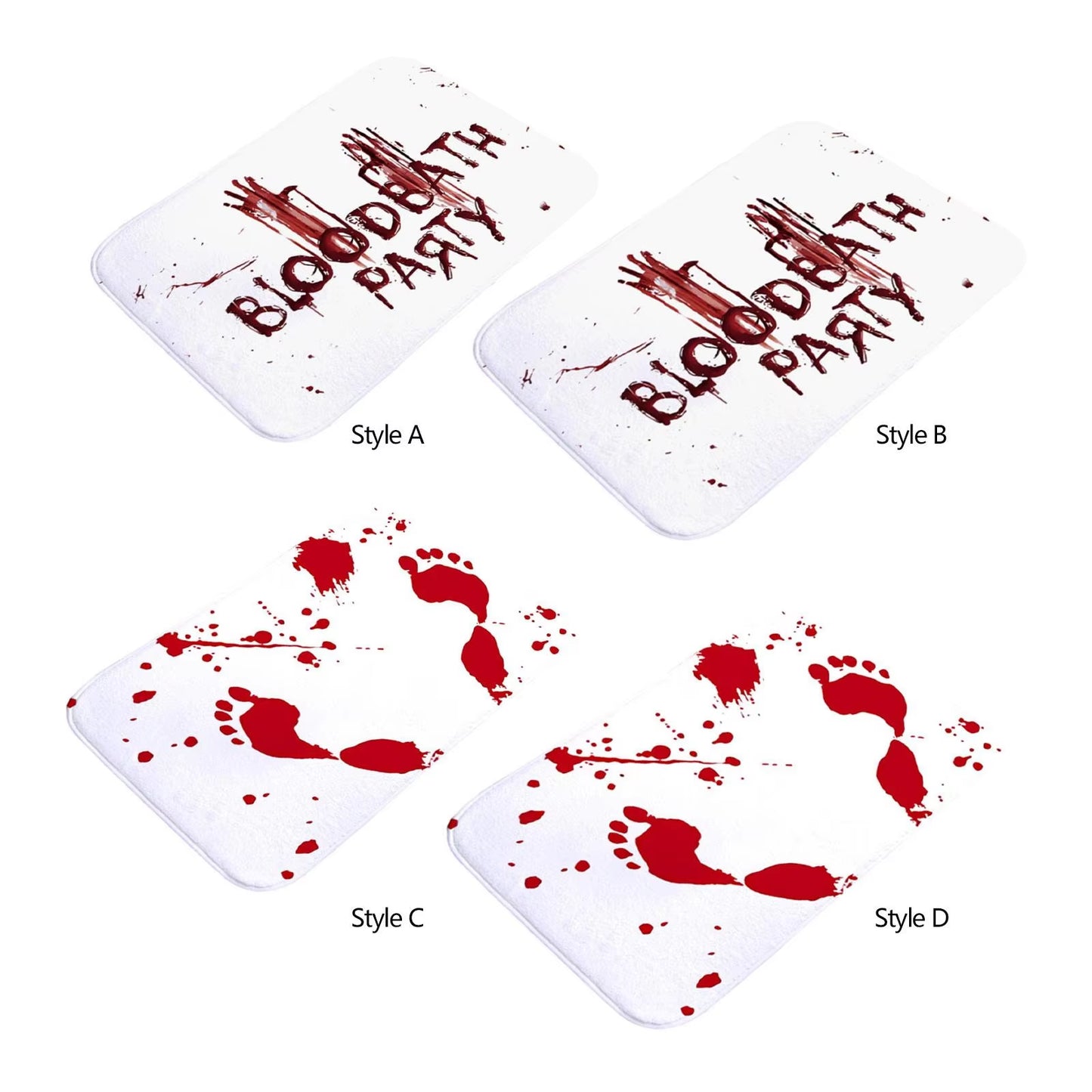 Halloween Bloody Bathroom Rug Soft Flannel Bedroom Rug Spooky Gifts Doorway Halloween Decor Halloween Home Decor Bath Mat